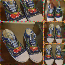 Hand Painted Canvas Shoes